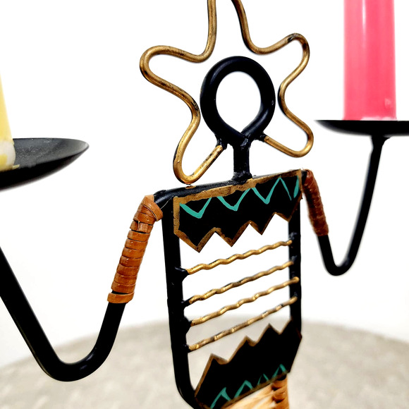 Vintage Laurids Lonborg Balancing Candlestick Man Tribal MCM Mid-Century Modern - Picture 16 of 16